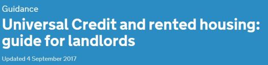 universal credit guidance for landlords